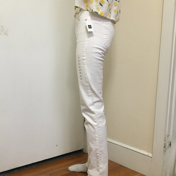White Gap Authentic Straight Jeans - Picture 2 of 5